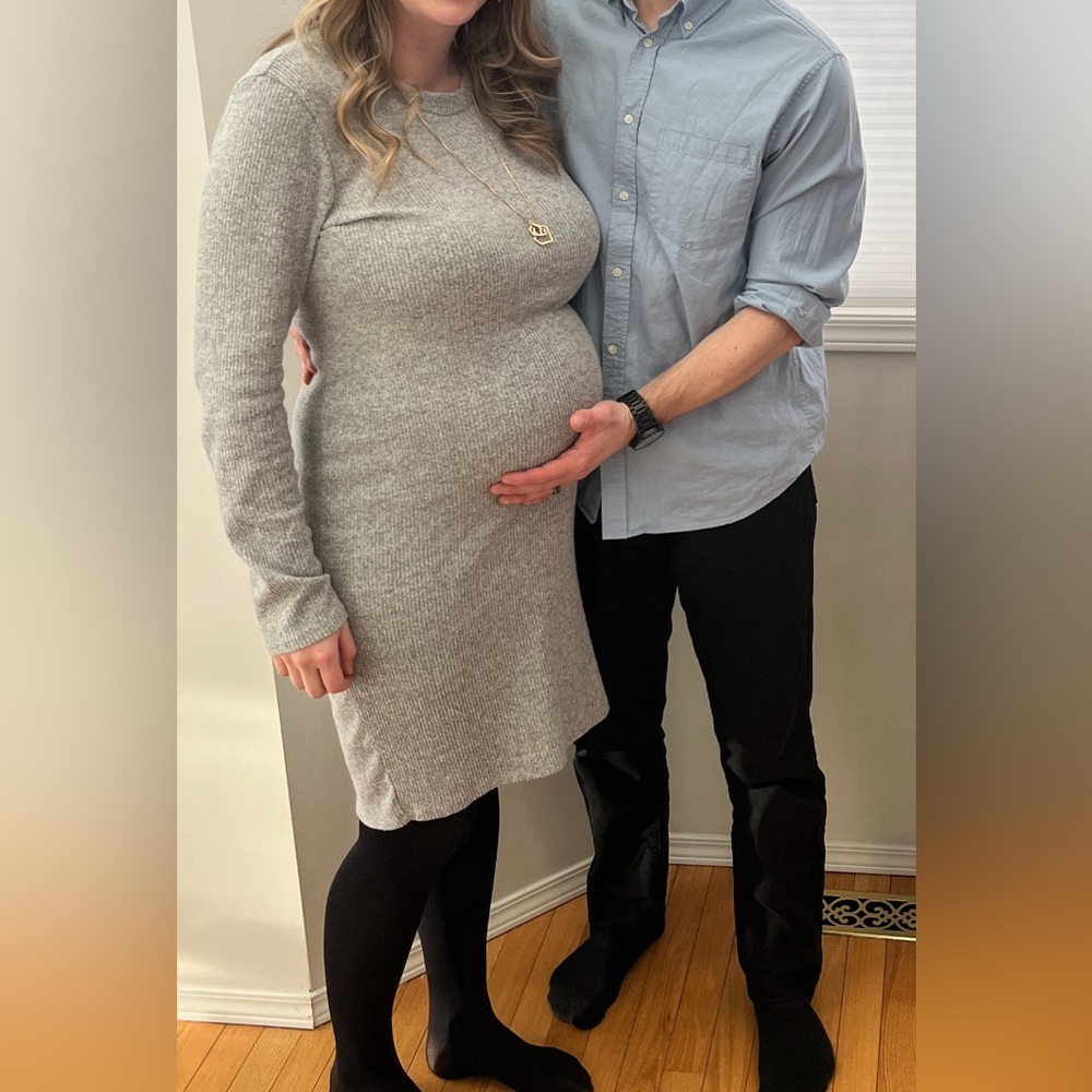Grey Soft Maternity Dress - Picture 4 of 4